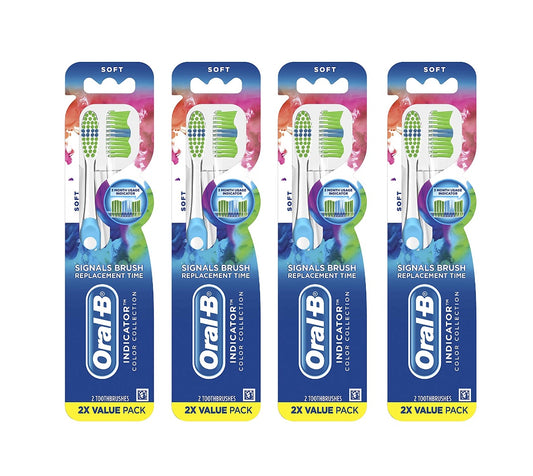 Oral-B Toothbrush Indicator Color Collection Soft 6 Count
