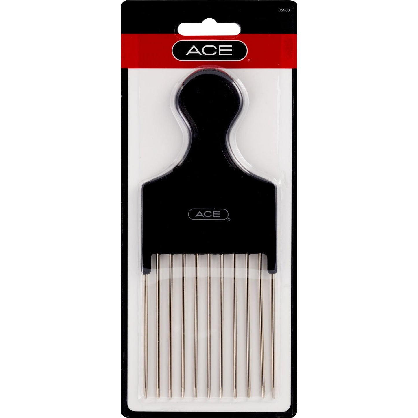 ACE Metal Pick Volume and Detangling Comb - Black
