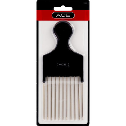ACE Metal Pick Volume and Detangling Comb - Black