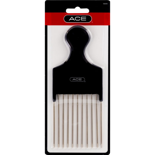 ACE Metal Pick Volume and Detangling Comb - Black