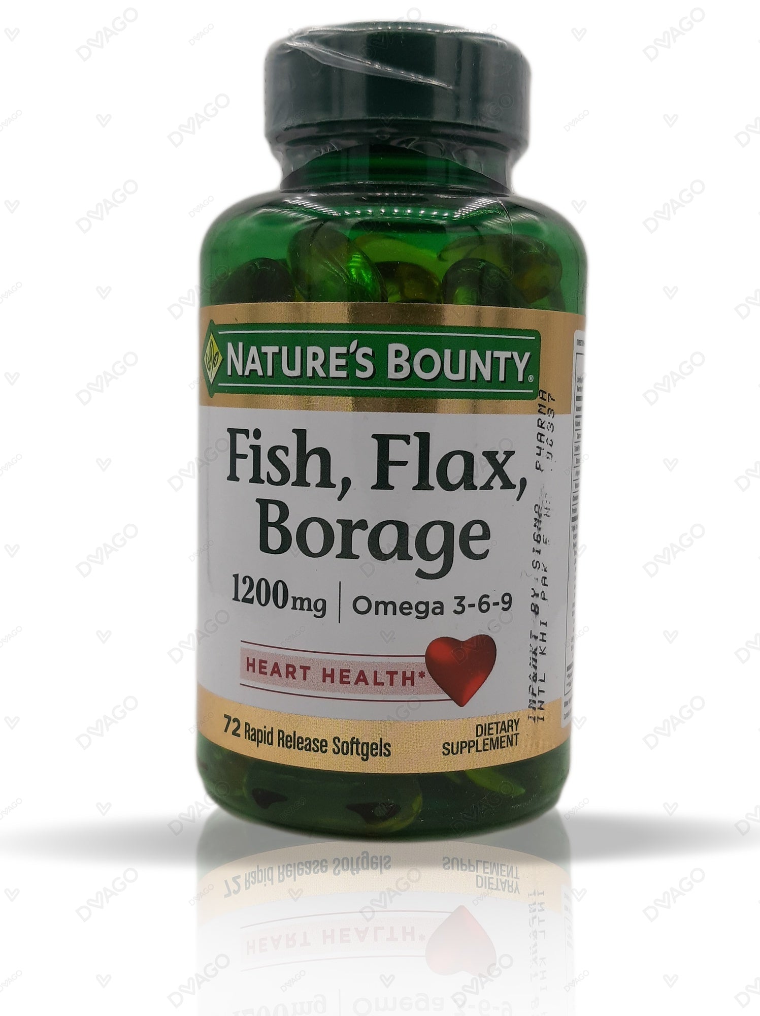 FISH/FLAX/BORAGE 1200MG SFTGL 72CT NB