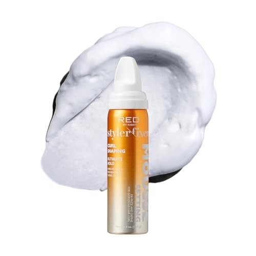 Kiss Red Styler Fixer Setting Mousse Curl Shaping 12oz