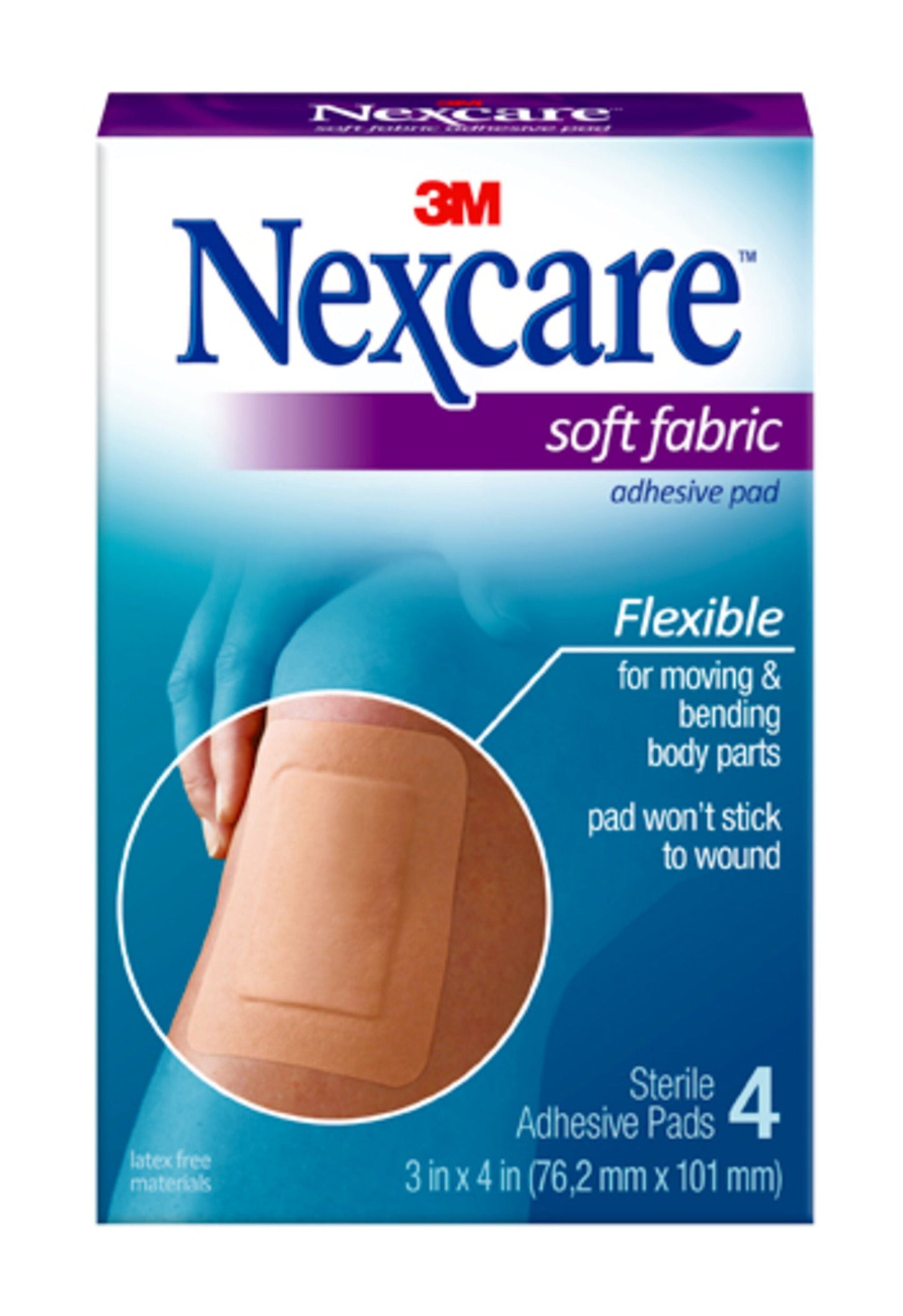 NEXCARE SHLD PAIN-FREE AP 3X4N