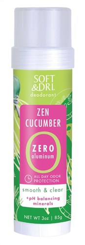 Soft & Dri Deodorant Zen Cucumber Zero Aluminum 3oz