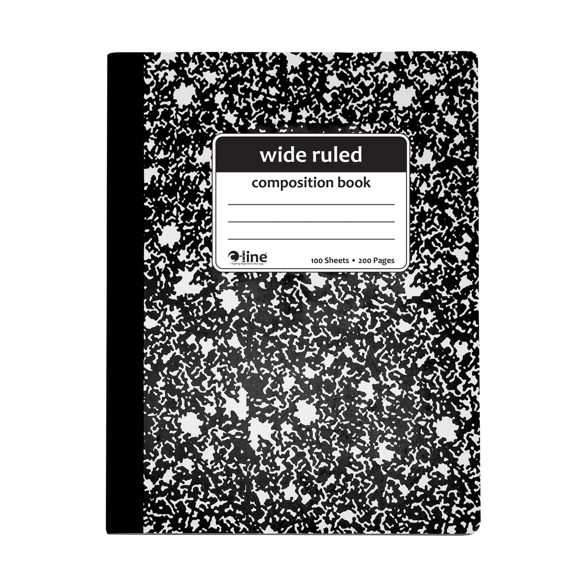 iScholar Black and White Marble Composition Book - Wide Ruled, 100 Sheets