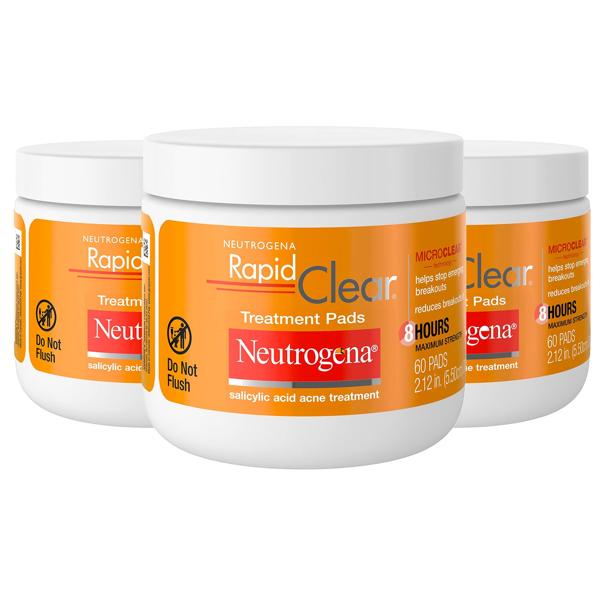 Neutrogena Rapid Clear Treatment Pads 60 Count Jar