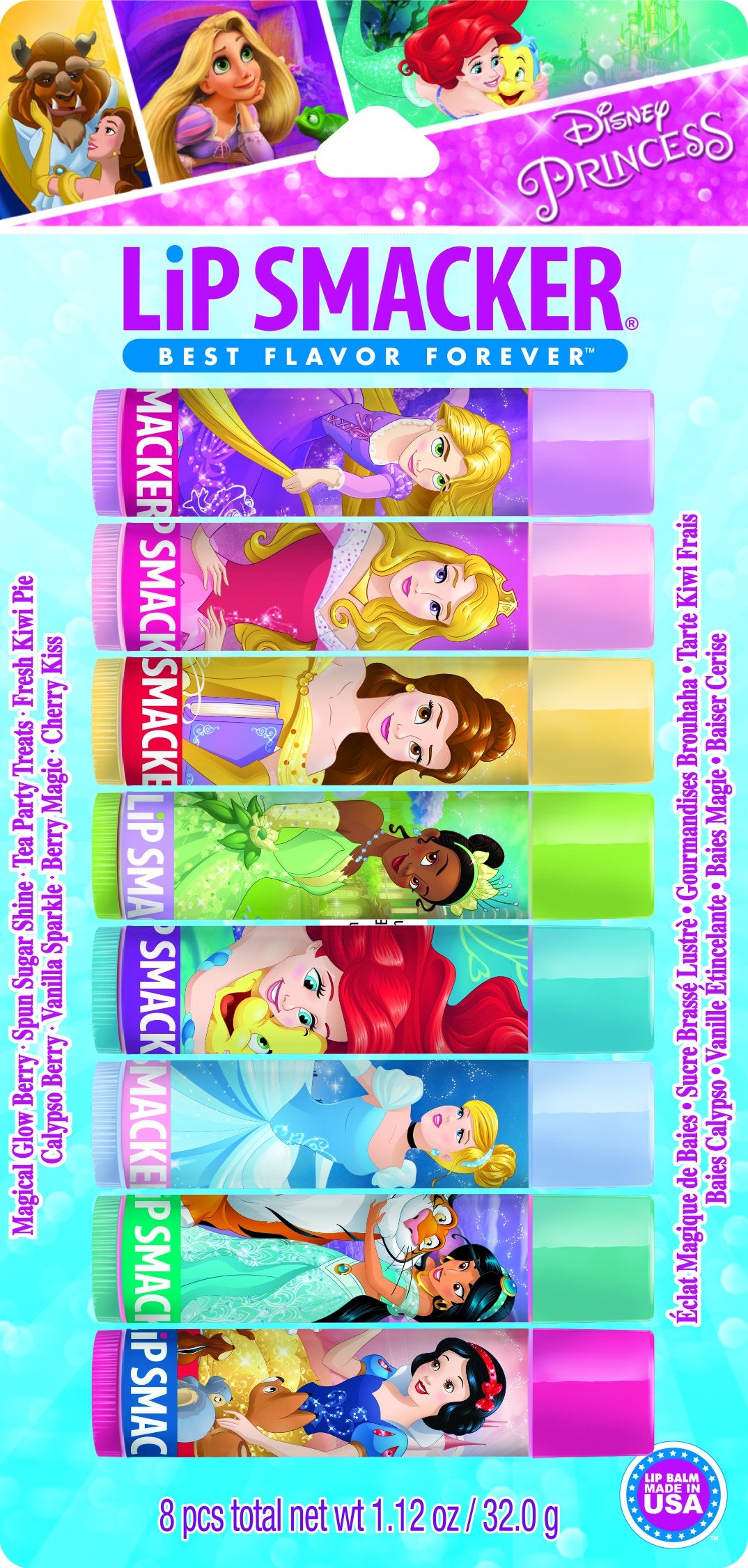 Lip Smacker Disney Princess Tote Bag, 7 count