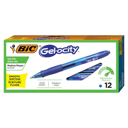 BiC Gel-ocity Retractable Pen - Blue, 2 count