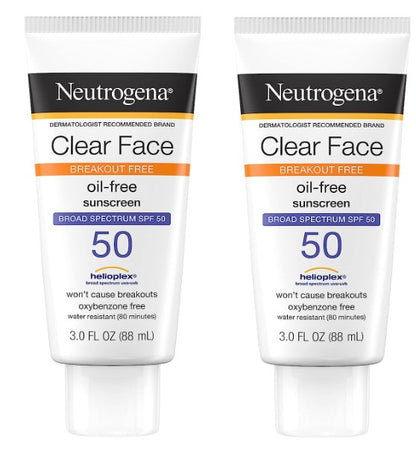 Neutrogena Clear Face Spf#50 Oil-Free Lotion 3oz