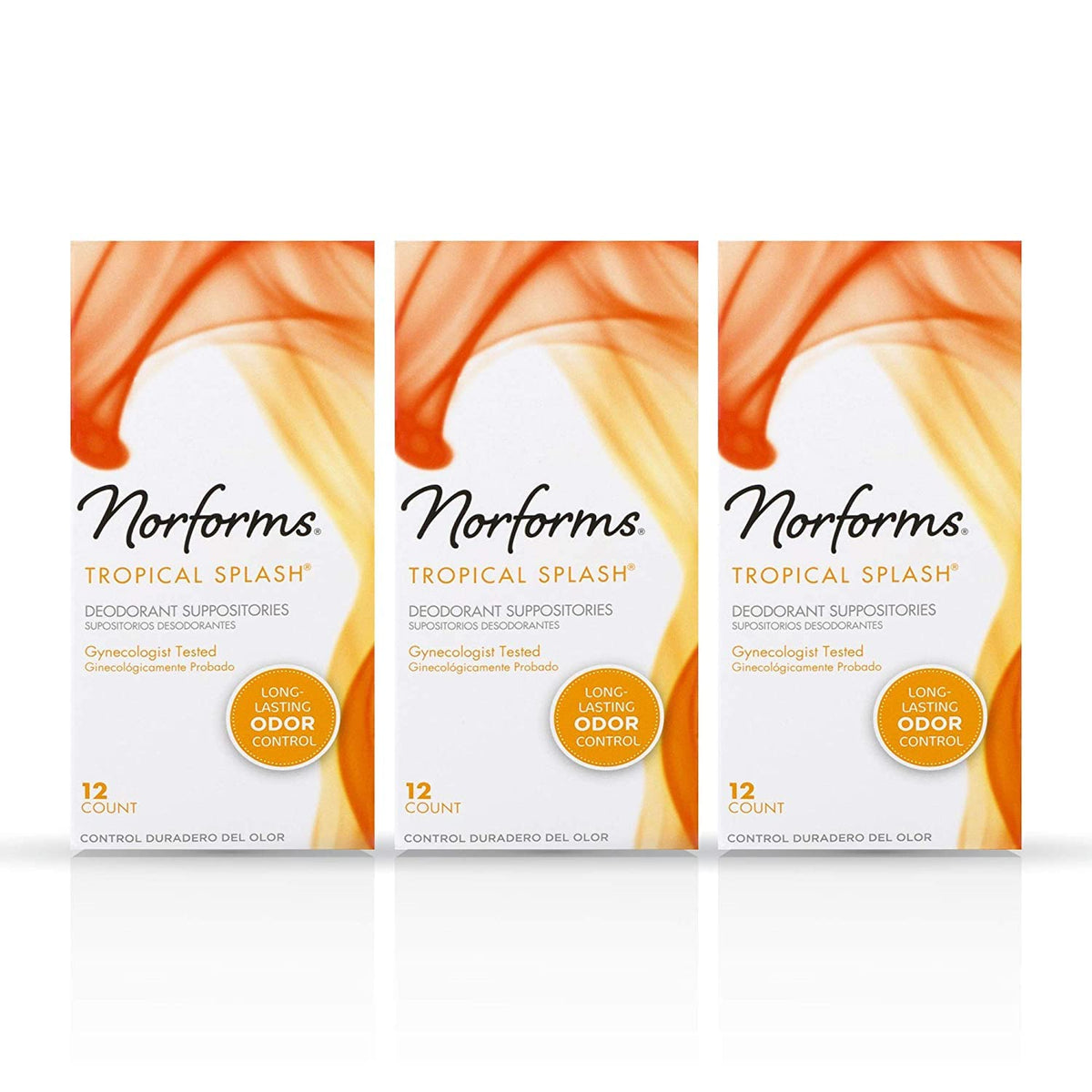 Norforms Suppositories Tropical Splash 12 Count