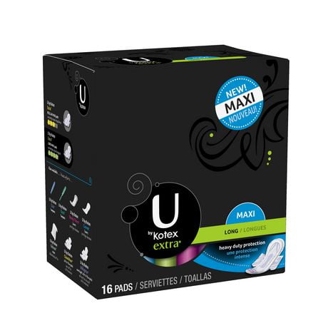 U BY KOTEX XPRS DRI LONG LNR PAD 12X16CT