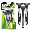 Gillette Mens Mach 3 Razor Disposable Sensitive 3 Count