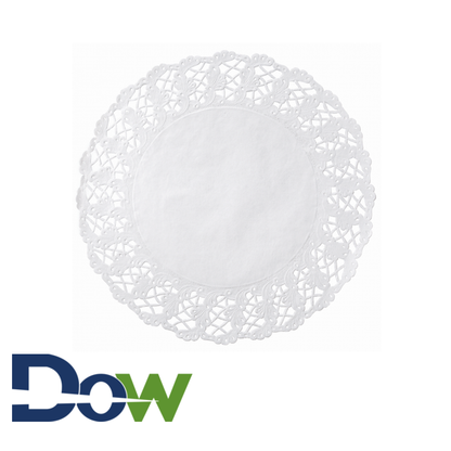 DOILIES 6.5" WHITE RND LACE