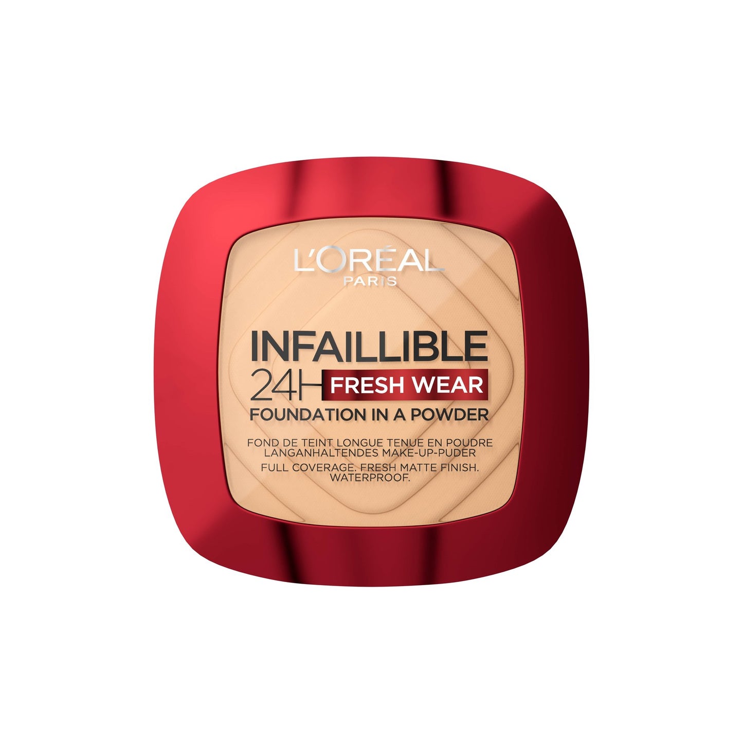 L'ORÉAL PARIS Infallible Up to 24H Fresh Wear Foundation in a Powder, matte finish, 140 Golden Beige, 0.31 oz.