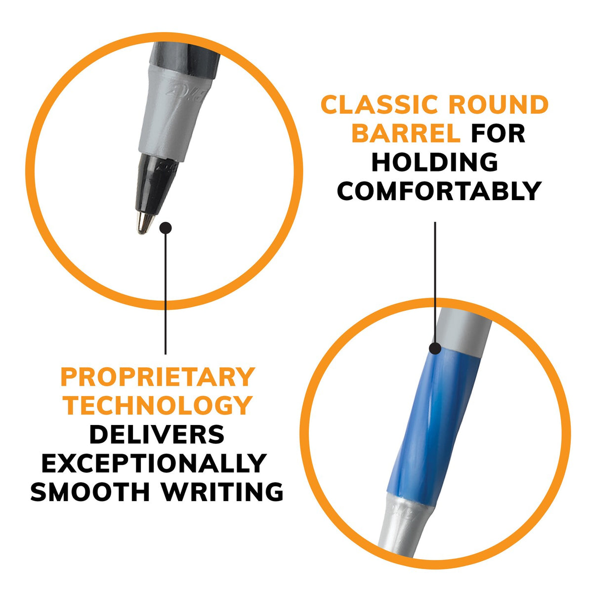 BiC Round Stic Xtra Life Ballpoint Pens - Blue, 10 count