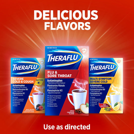 THERAFLU & SORE THROAT PWD 6CT