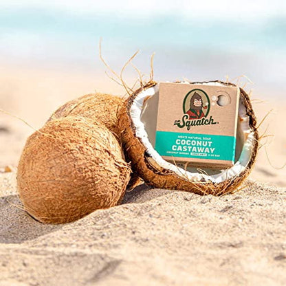 DR. SQUATCH BAR SOAP,CASTAWAY,COCONUT