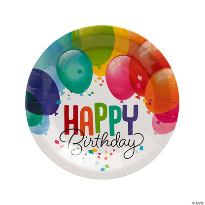Balloon Party 7" Birthday Plates, 8 ct