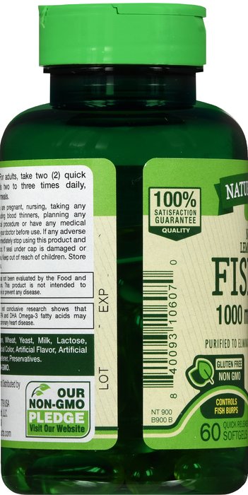 FISH OIL 2000MG ODRLS SGC 100+10 NAT TRU