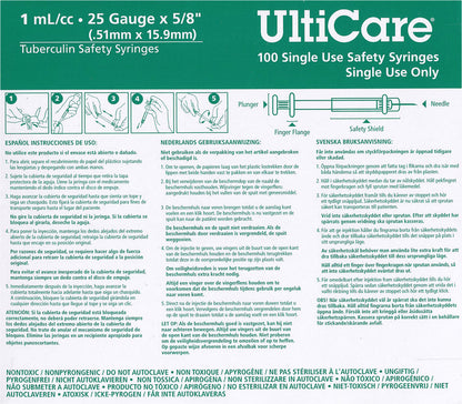 ULTICAR TB/SAF SYG 5/8" 25GX1ML 100CT