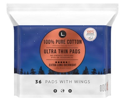 L. Pads Size 5 Ultrathin Extra Long Overnight 36 Count Wings