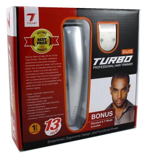 Tyche Turbo Hair Clipper And Trimmer Duo 12 Piece Kit
