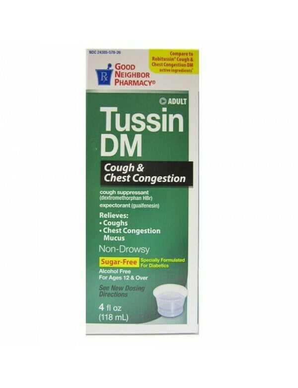 GNP TUSSIN COUGH S/F LNG ACT 8HR LIQ 4OZ