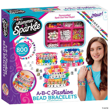 Cra-Z-Art Shimmer 'n Sparkle Sparkling A-Z Fashion Bracelets Making Kit