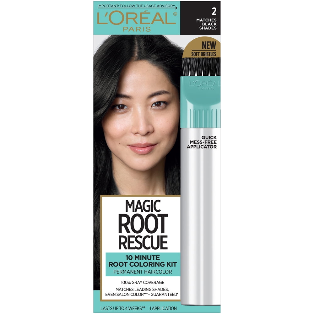 L'ORÉAL PARIS Magic Root Rescue 10 Minute Root Hair Coloring Kit, 4 Dark Brown