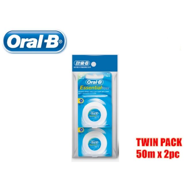 Oral-B Essential Floss 54 Yds Mint Twin Pack (6in)