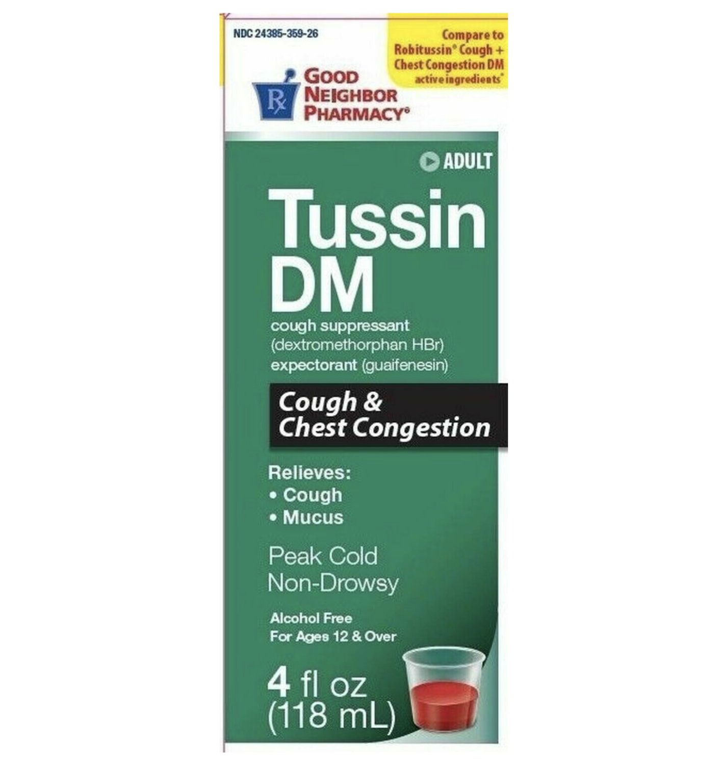 GNP TUSSIN DM COUGH CONGEST S/F LIQ 4OZ