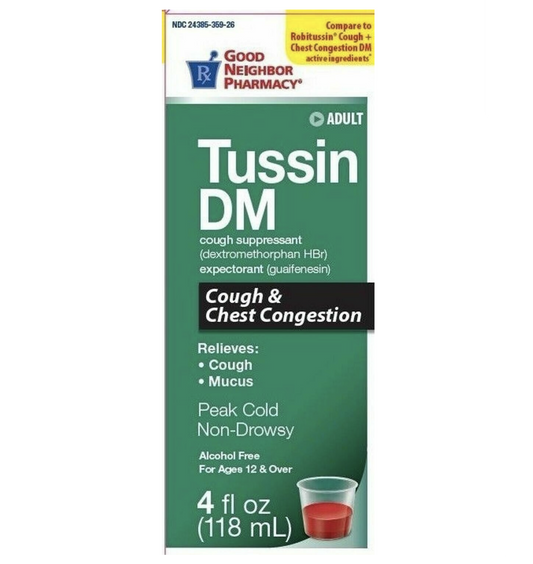 GNP TUSSIN DM COUGH CONGEST S/F LIQ 4OZ