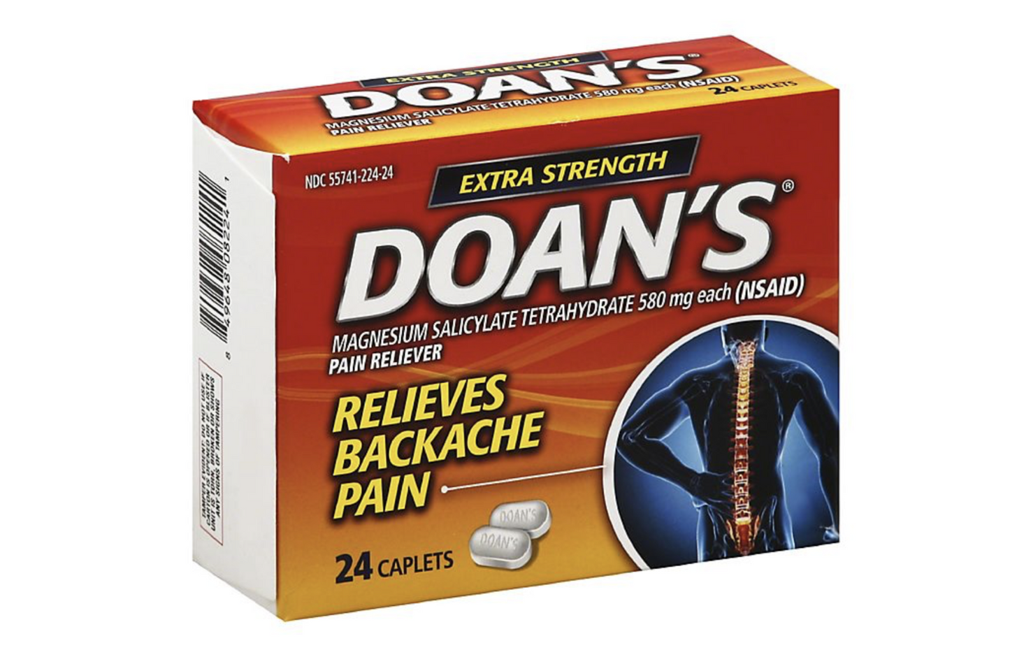 DOANS EXTRA STRENGTH CAPLETS 24CT