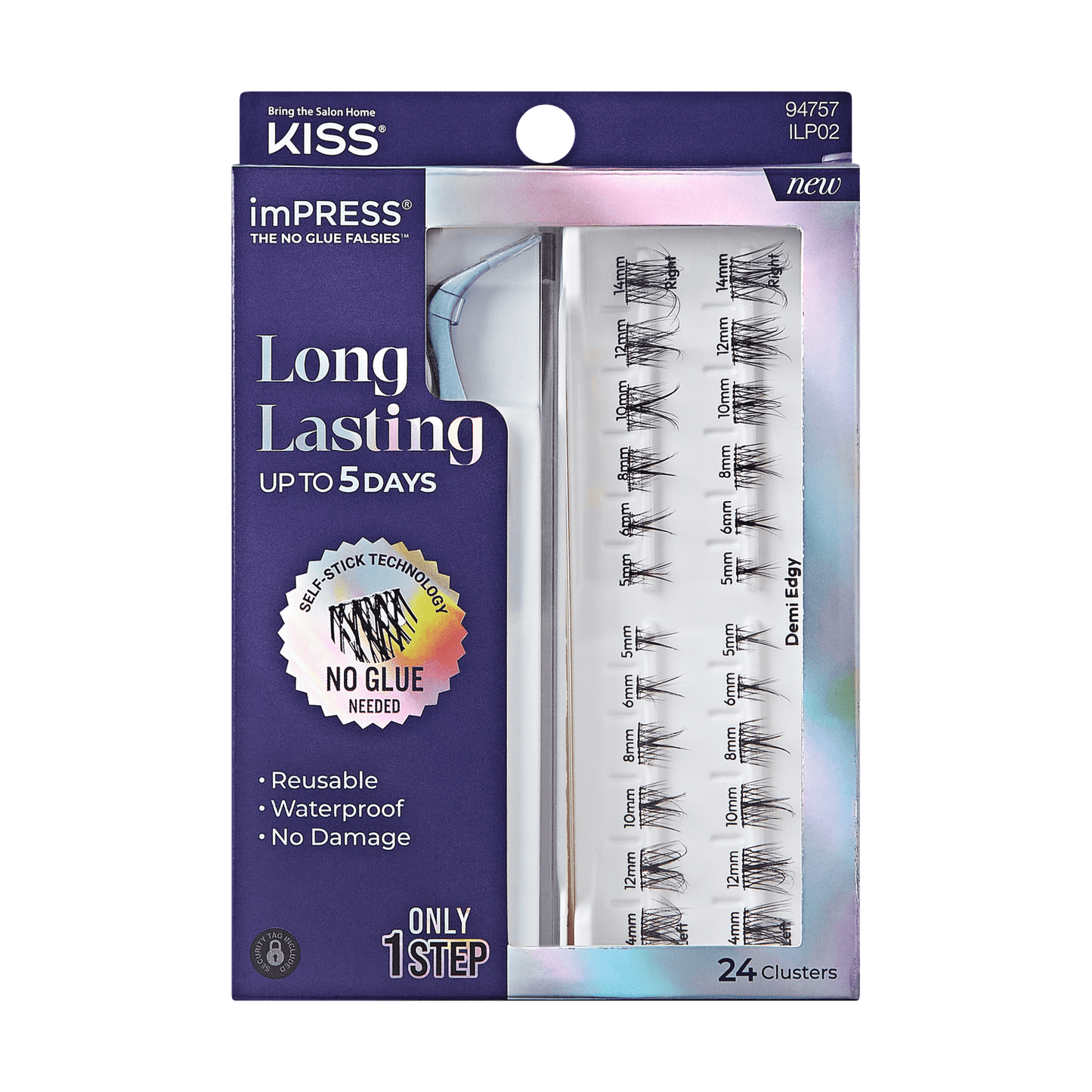 KISS imPRESS Falsies Long Lasting Self Adhesive Lashes - Demi Edgy