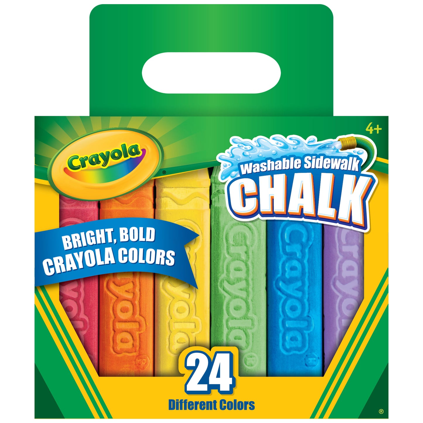 Crayola Washable Sidewalk Chalk, 4 count
