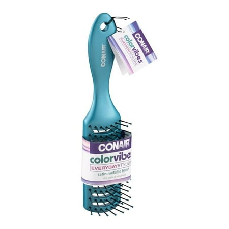 CONAIR Colorvibes Everyday Stylers Vented Hair Brush With Elastics - Assorted