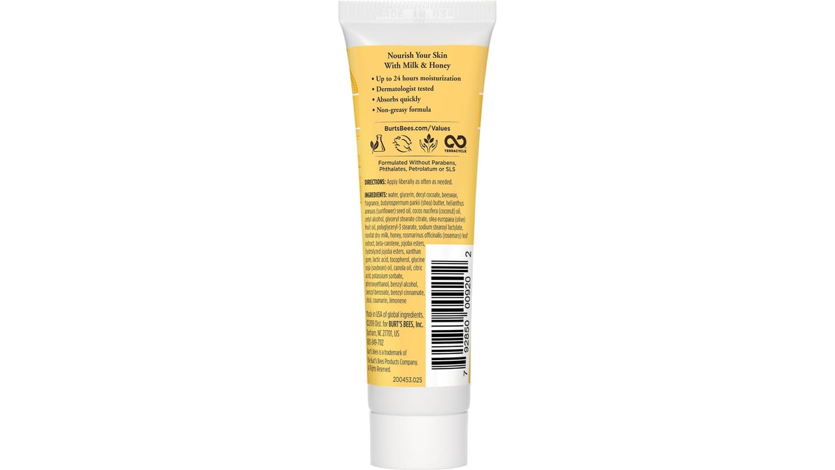Burts Bees Body Lotion Milk & Honey 6oz Normal To Dry Skin