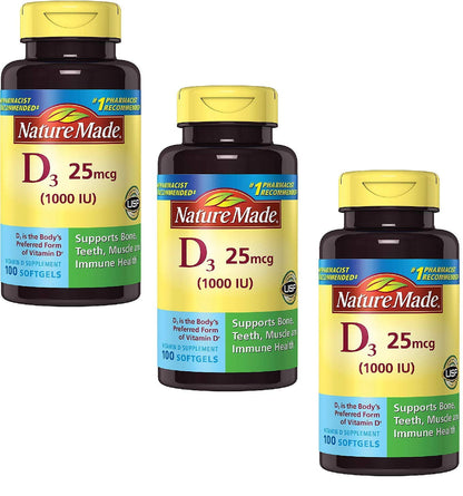 VIT D-3 1000IU TABLET 300CT NAT MADE