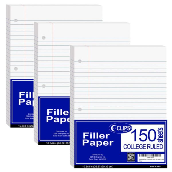 iScholar Filler Paper Sheets 150 College Ruled