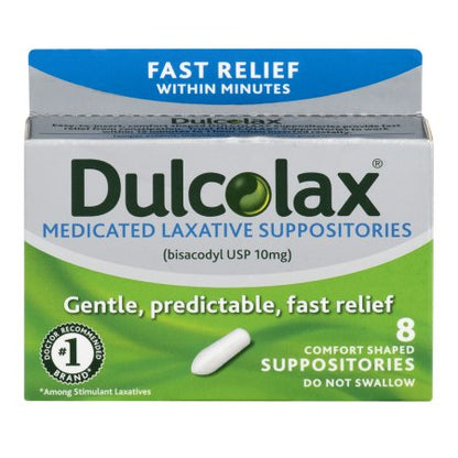 DULCOLAX 10MG SUPPOSITORY 8CT