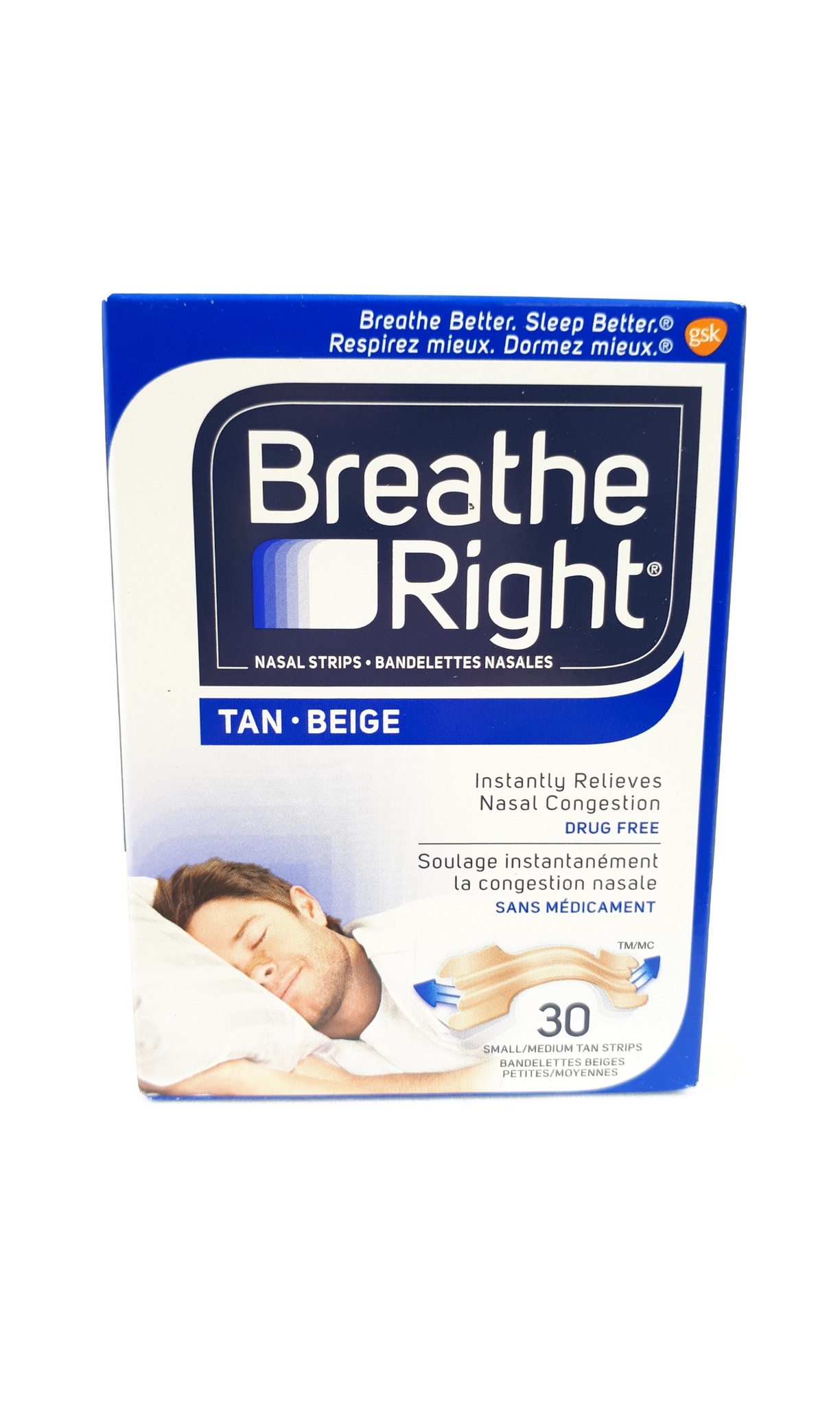 BREATHE RIGHT TAN SMALL/MEDIUM STP 30CT