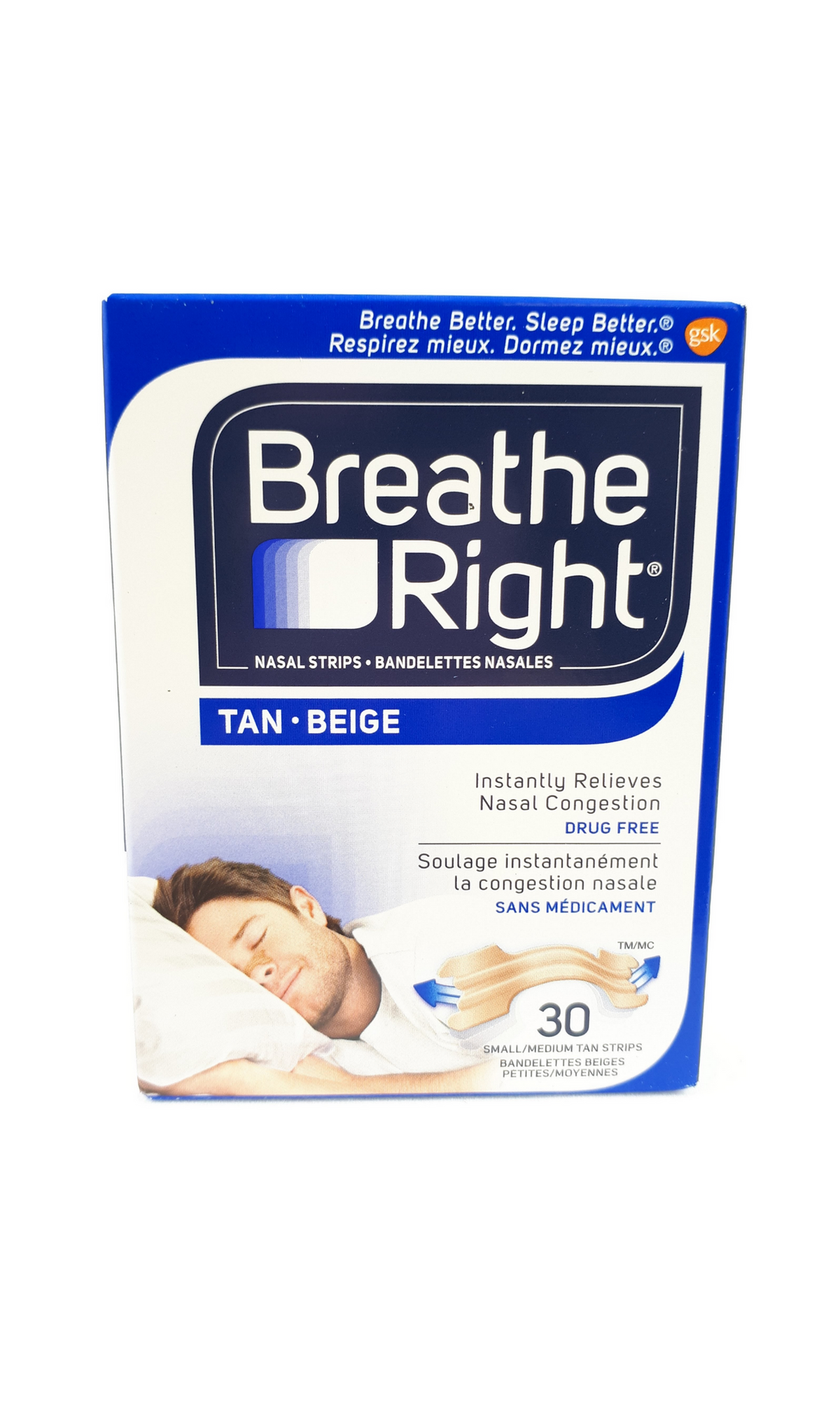 BREATHE RIGHT TAN SMALL/MEDIUM STP 30CT