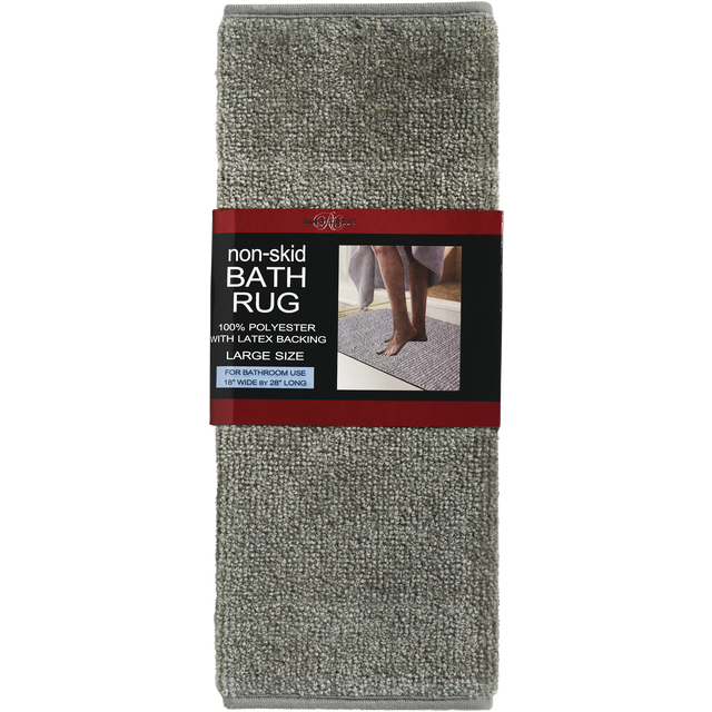 Royal Crest Polyester Bath Rug - White