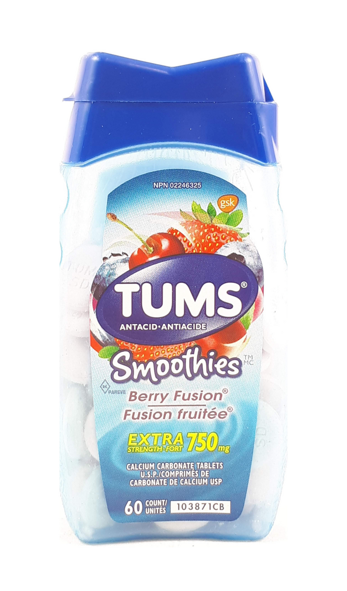 TUMS SMOOTHIES CW 750MG 60 B/FSN