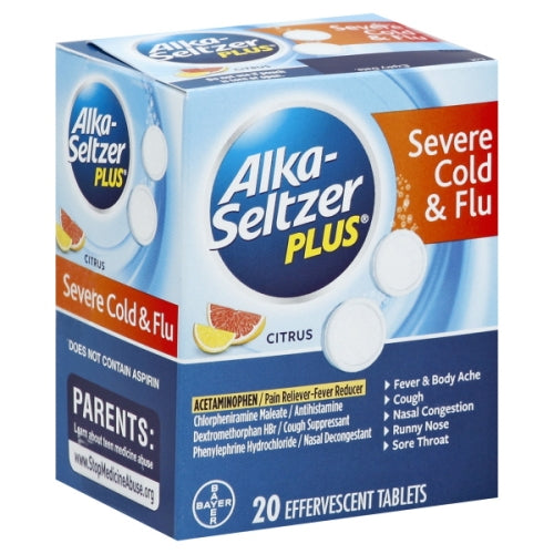 ALKA-SELTZER PLUS CLD NON DROW TAB 20CT