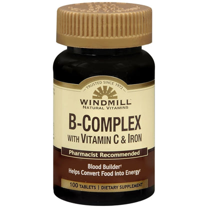 B COMPLEX W/C & IRON TB 100