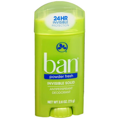 Ban Deodorant 2.6oz Invisible Solid Powder Fresh