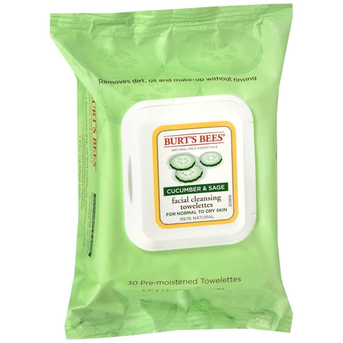 Burts Bees Towelettes Refresh 2-In-1 Cucumber/Mint30Ct (3in)