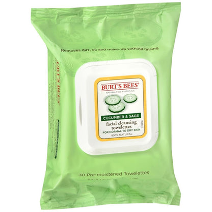 Burts Bees Towelettes Refresh 2-In-1 Cucumber/Mint30Ct (3in)
