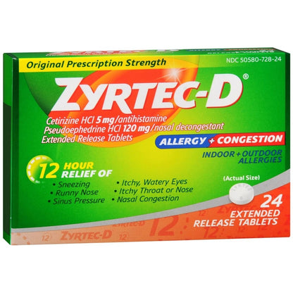ZYRTEC D TB 24 12H ER